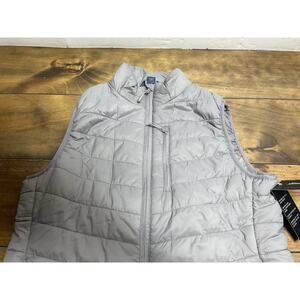 Eddie Bauer Women’s Gray Quilted Mock Neck Alpine Vest Size Medium NWT